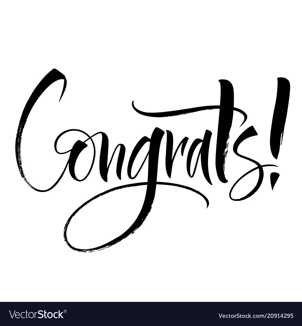 Congrats lettering Royalty Free Vector Image - VectorStock