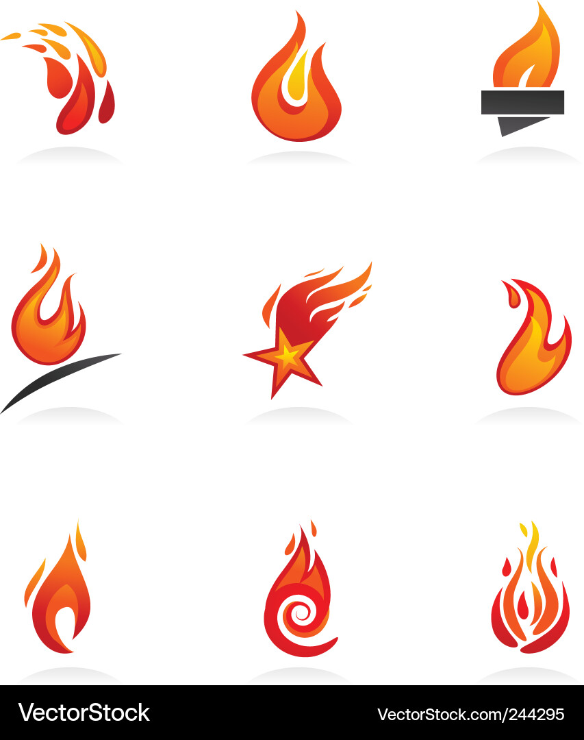 Flames Royalty Free Vector Image - VectorStock