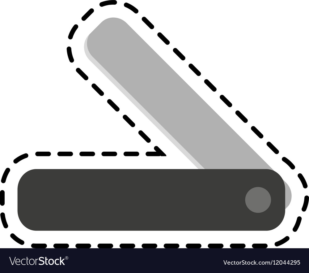 Isolated Straight Razor Design Royalty Free Vector Image