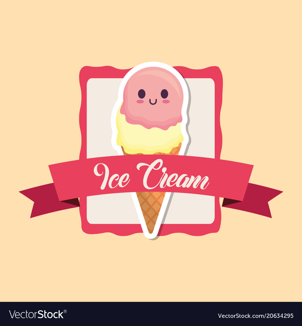 Kawaii ice cream design