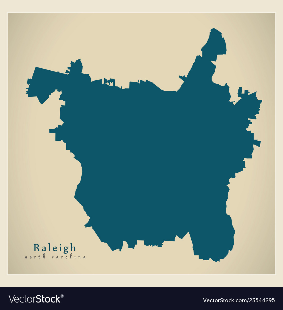 Modern city map - raleigh north carolina city Vector Image