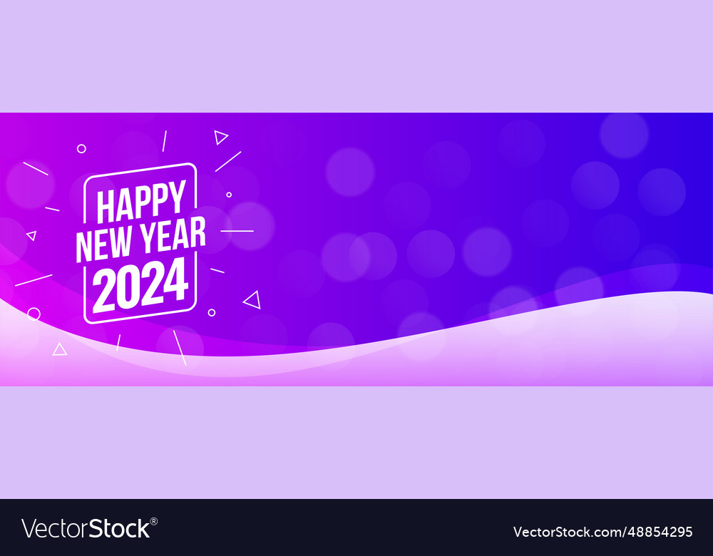 Modern style happy new yea 2024 wallpaper Vector Image