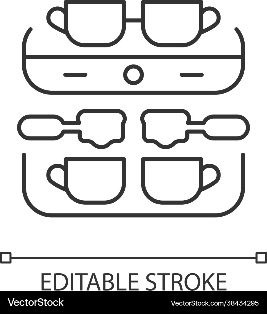 Professional coffee machine linear icon Royalty Free Vector