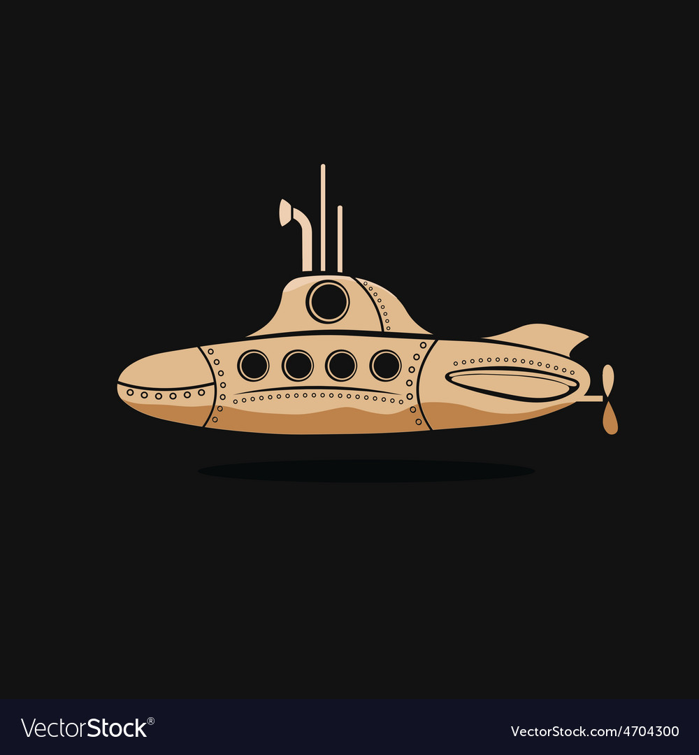cartoon submarine design template royalty free vector image