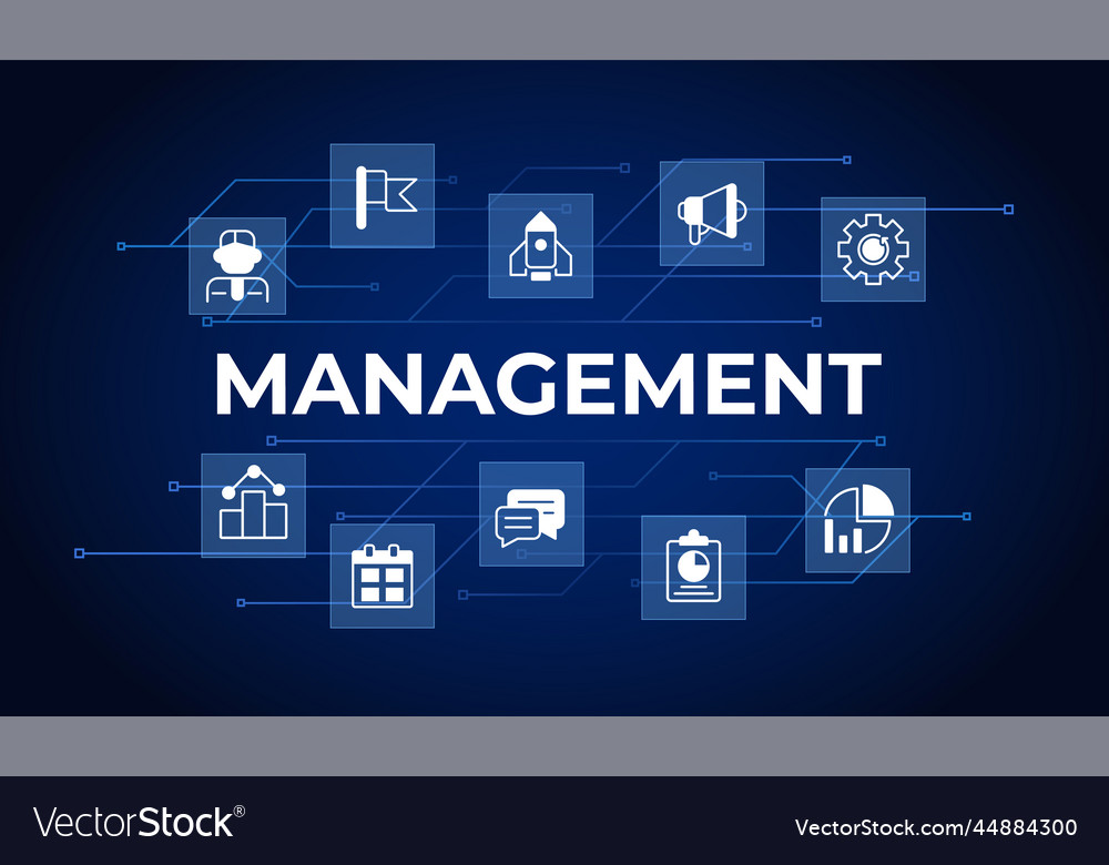 Digital management word concept design template Vector Image