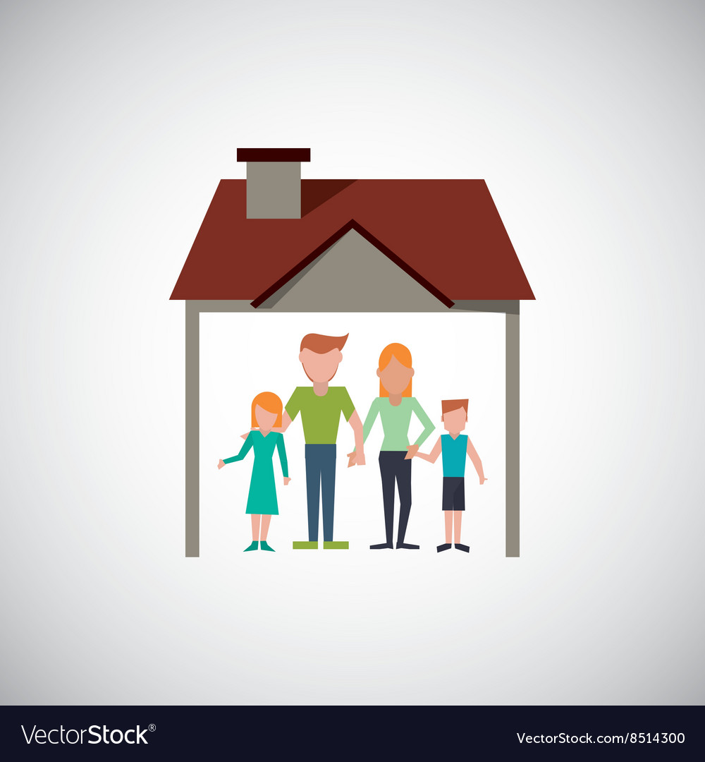 Family design relationship and home concept Vector Image