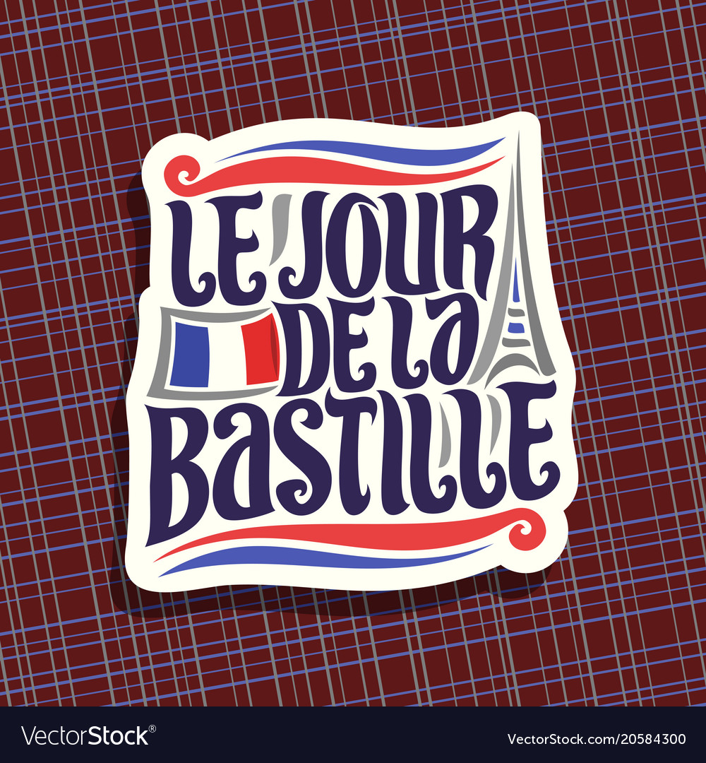 Logo for bastille day in france Royalty Free Vector Image