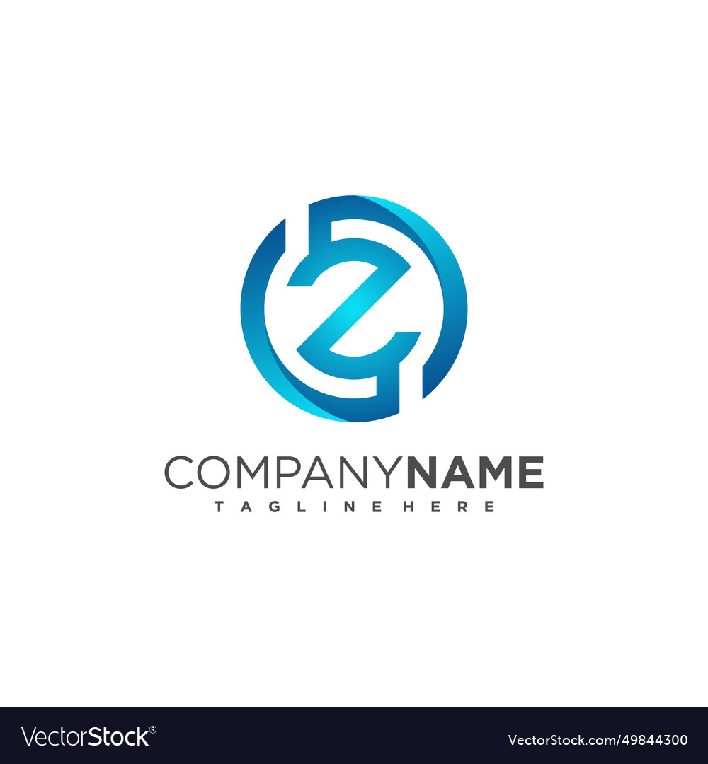 Modern and minimal layered letter z logo Vector Image