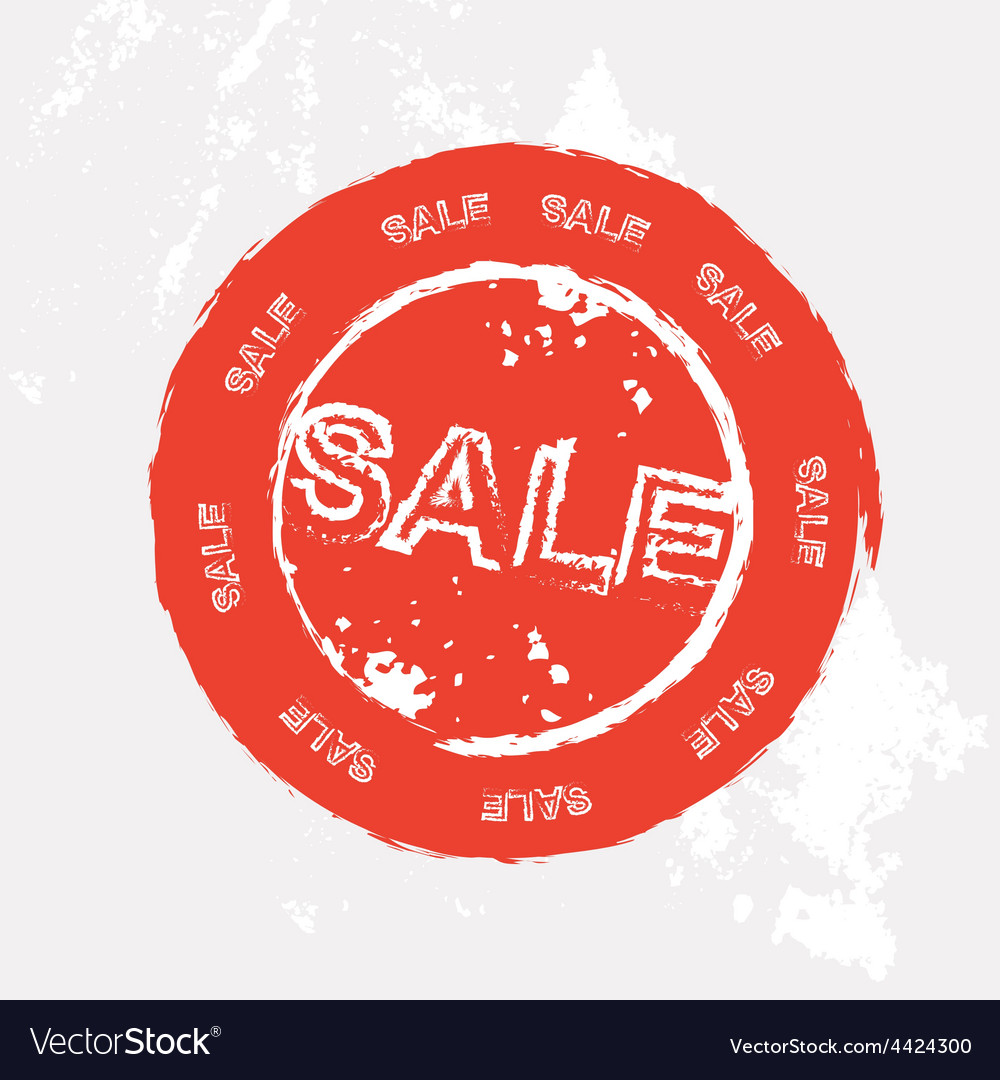 Red sale rubber stamp in format