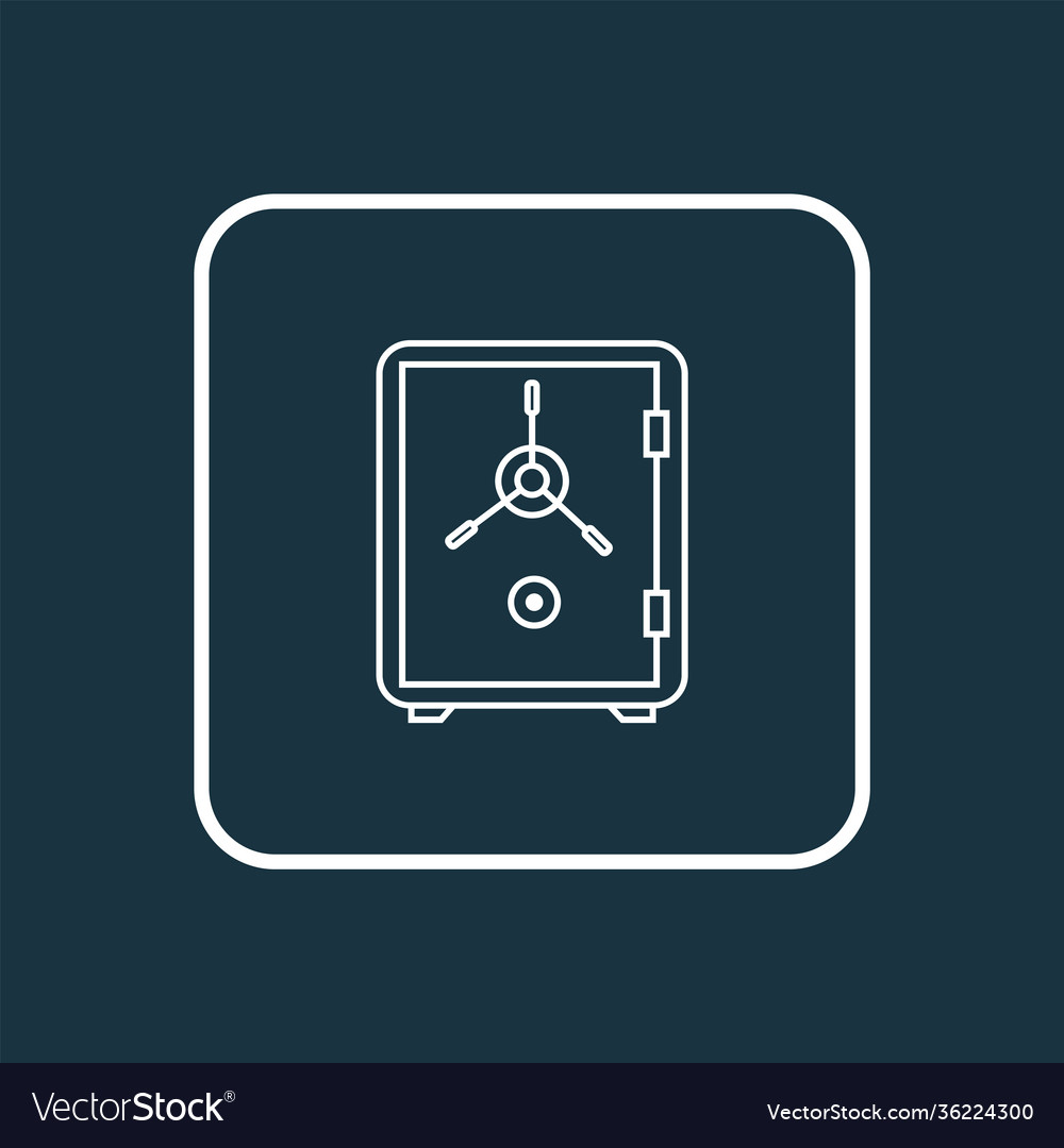 Safe icon line symbol premium quality isolated Vector Image