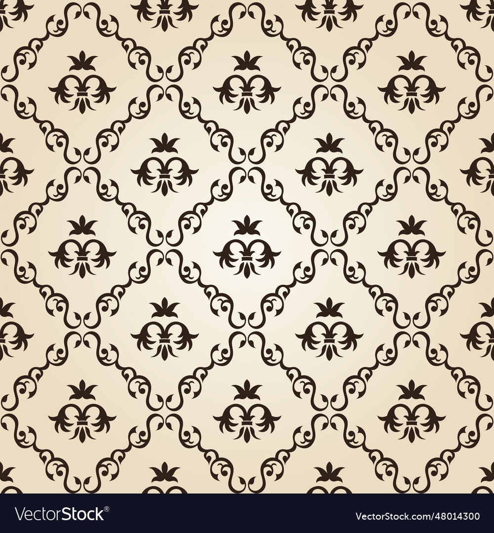 Seamless vintage wallpaper background floral beige