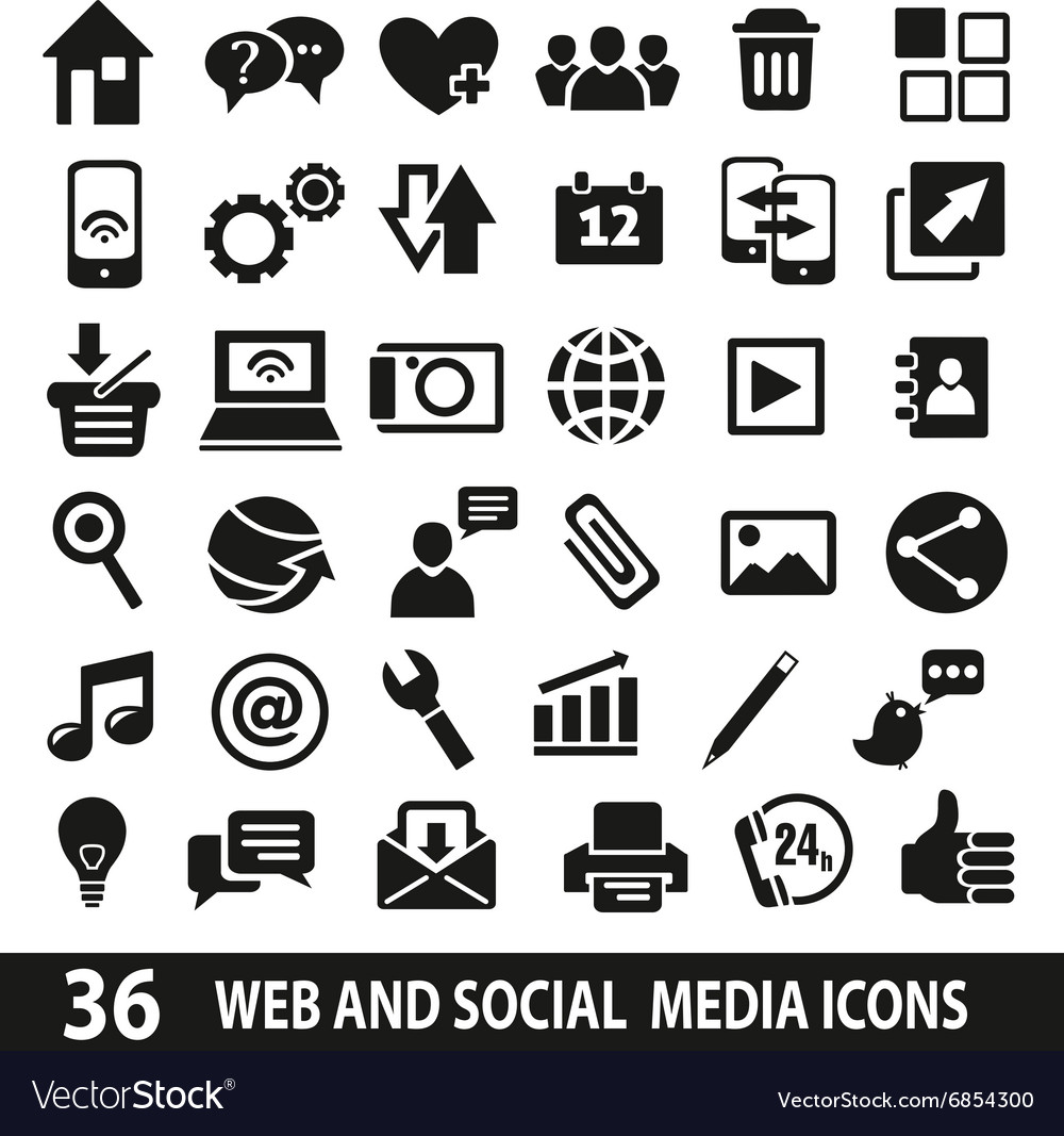 Set web icons Royalty Free Vector Image - VectorStock