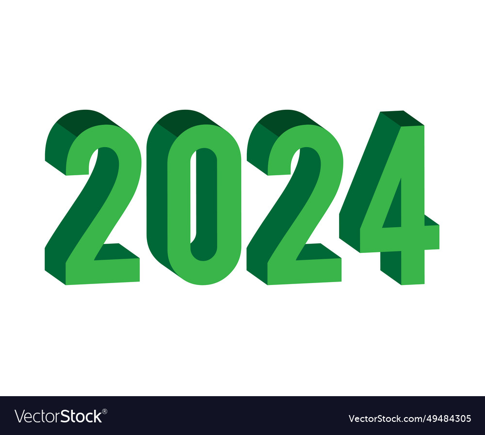 2024 Happy New Year Abstract Green Graphic Design Vector Image   2024 Happy New Year Abstract Green Graphic Design Vector 49484305 