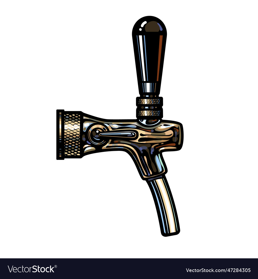 Beer tap design element for production Royalty Free Vector