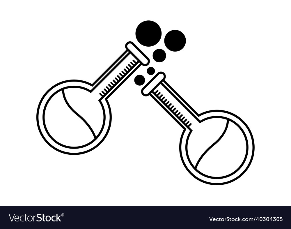Chemical tube outline 2 Royalty Free Vector Image