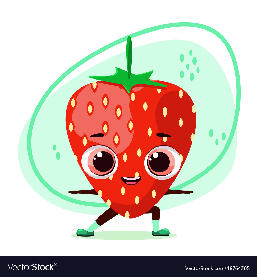 Cute strawberry Royalty Free Vector Image - VectorStock