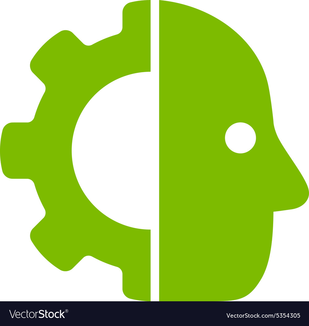 Cyborg icon from business bicolor set