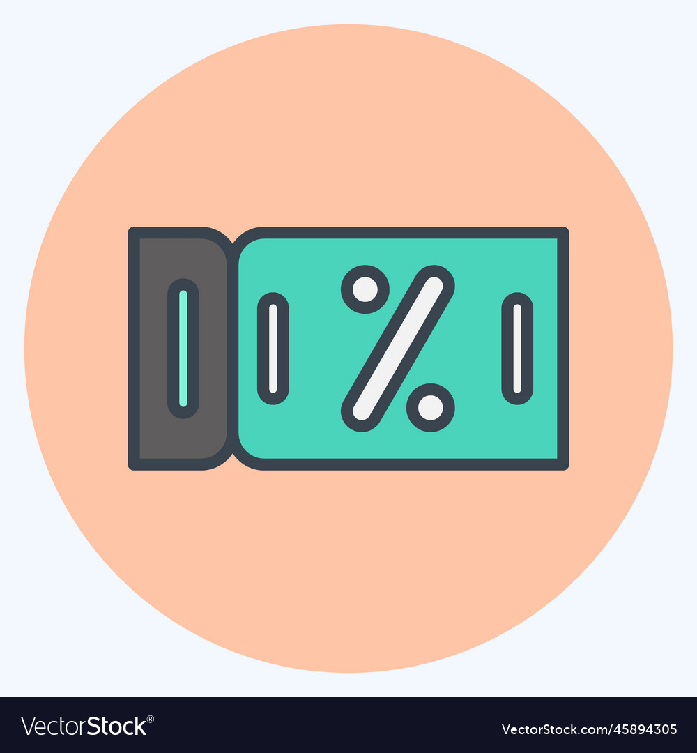 icon-discount-coupon-related-to-contactless-vector-image