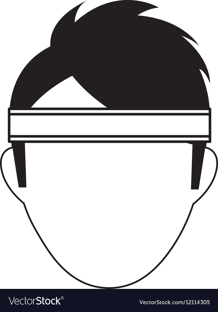 Man with sport headband