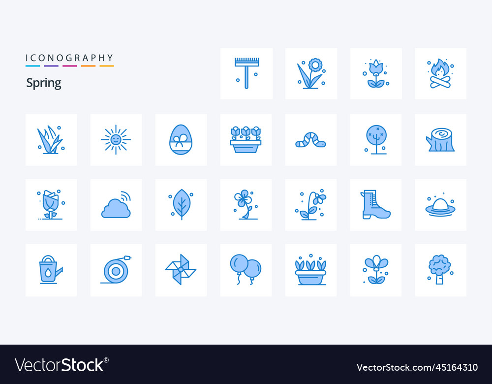 25 spring blue icon pack