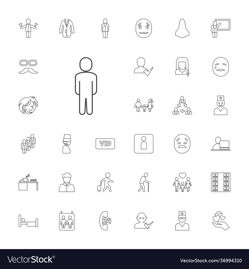 33 person icons Royalty Free Vector Image - VectorStock