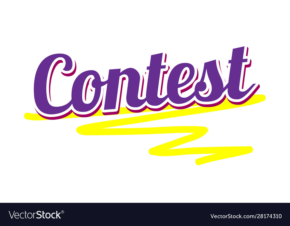 Banner with text contest tournament Royalty Free Vector