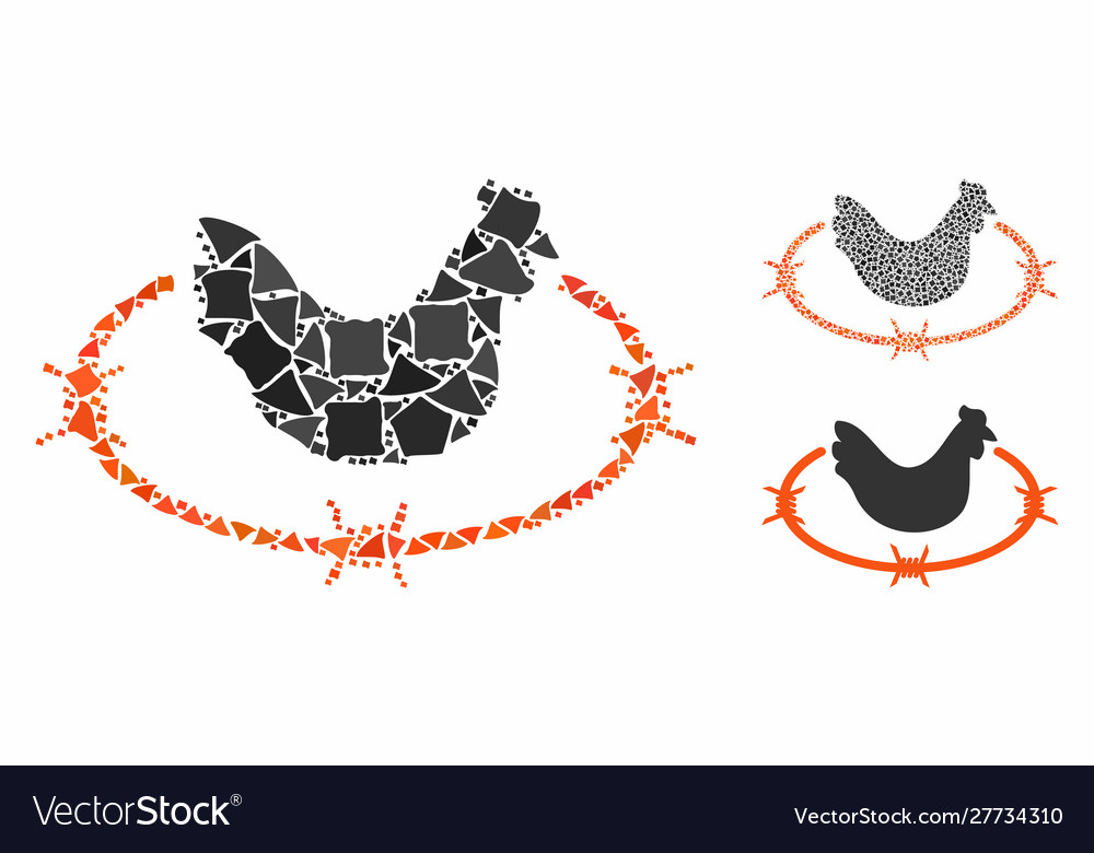 Hähnchen Bauernhof Zusammensetzung Ikone Trembly Artikel