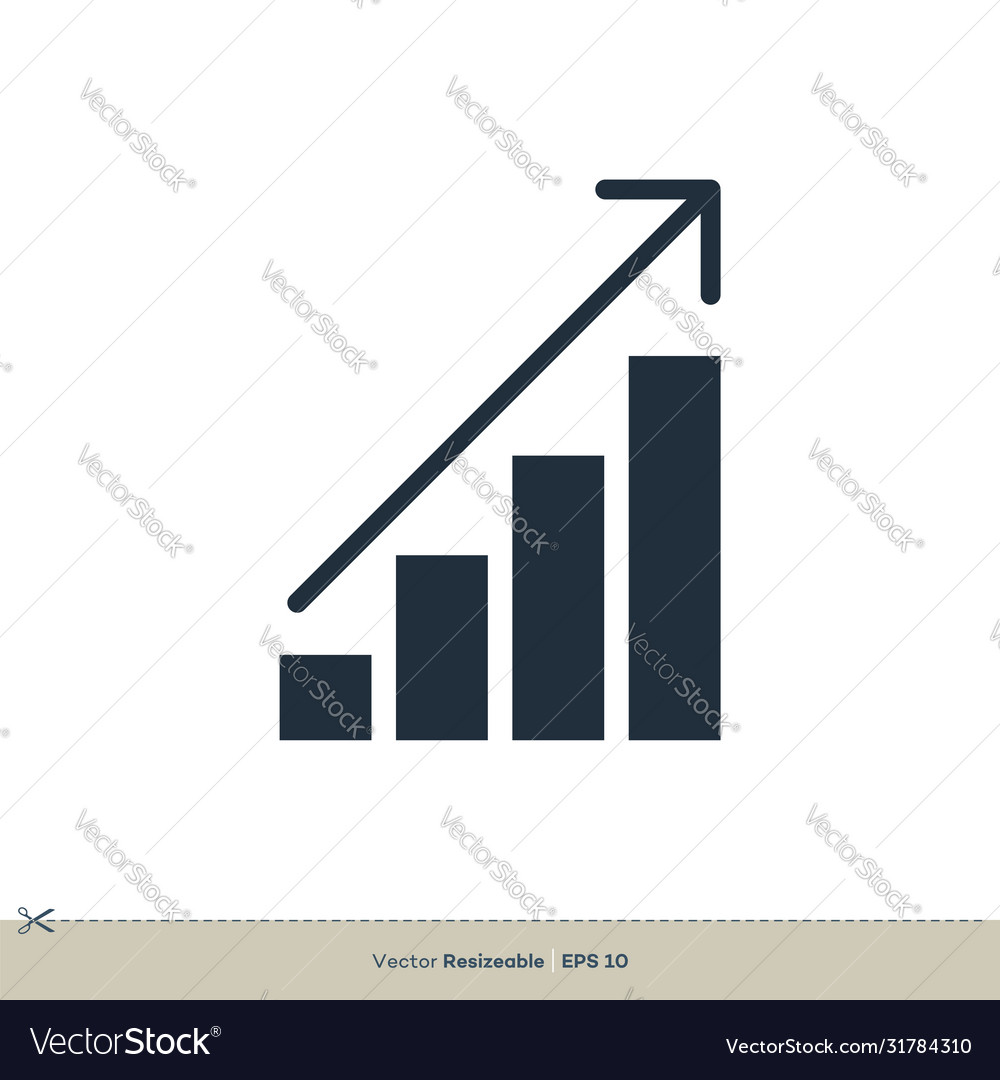 Finance stock chart logo template stock exchange Vector Image