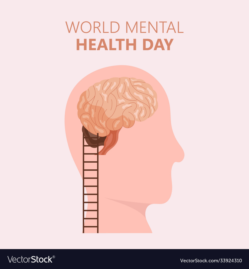 Hand drawn world mental health day