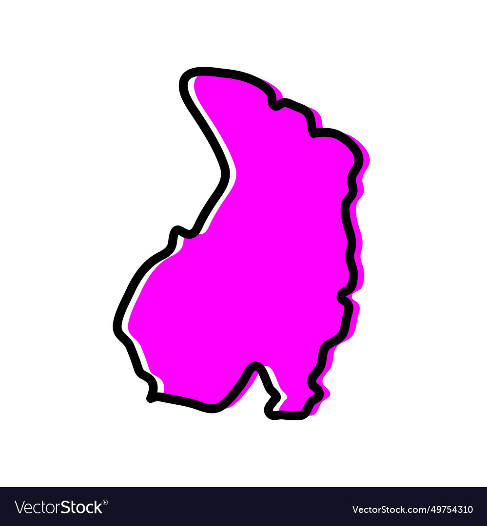 Haut-ogooue province of gabon map Royalty Free Vector Image