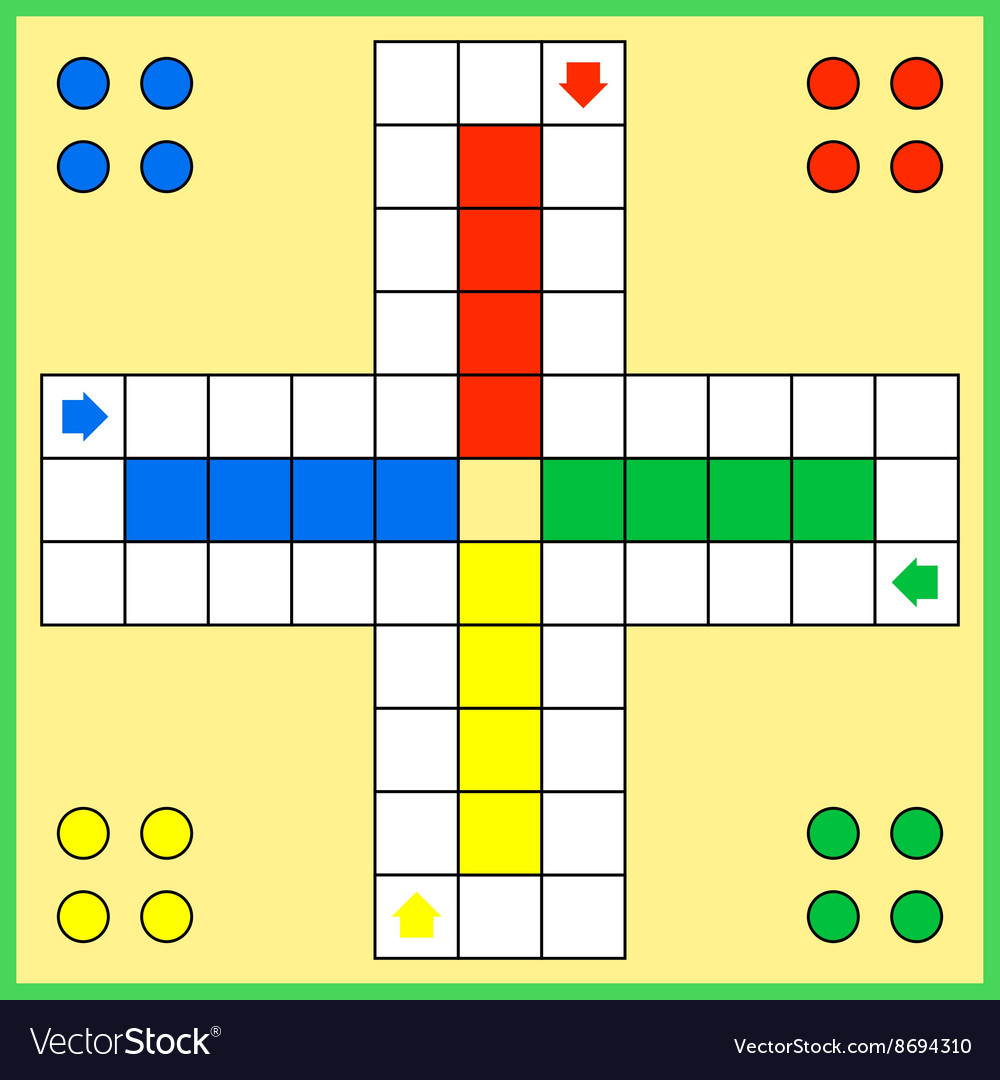 Ludo board modelo vetor imprimível