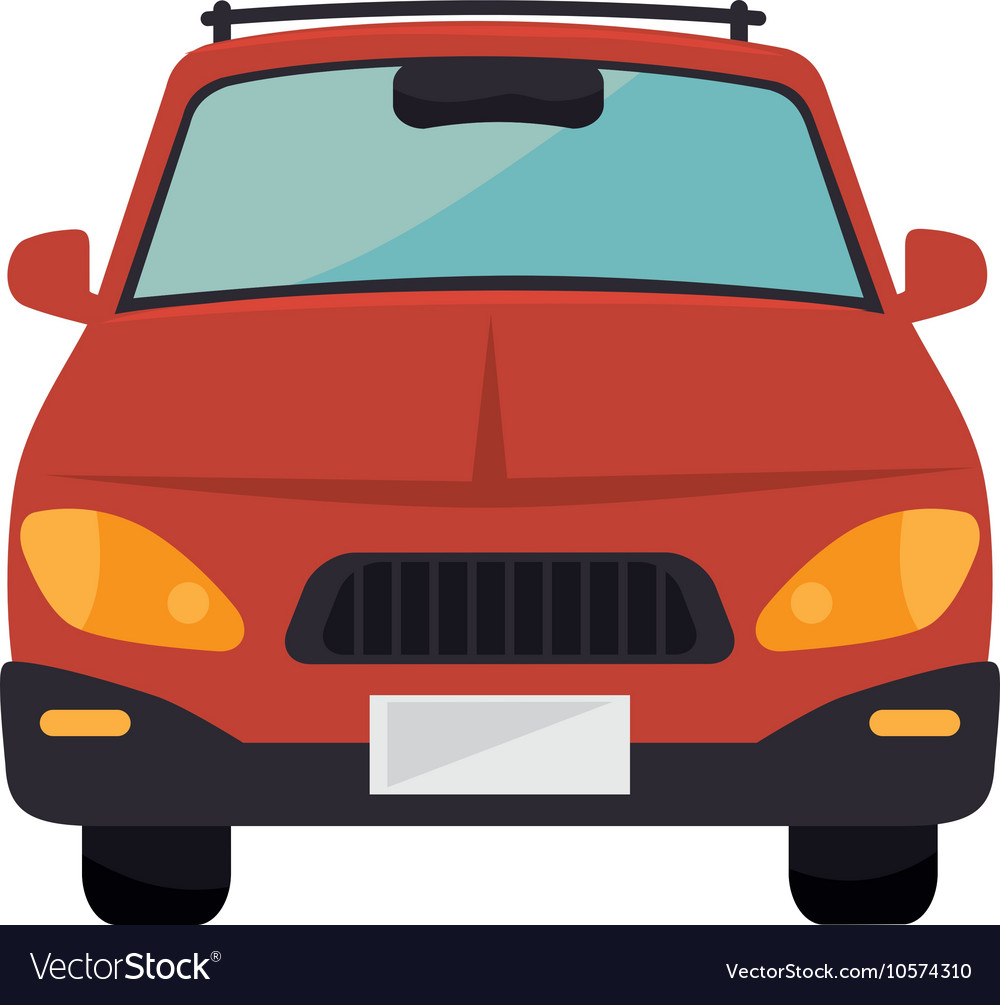 Red car vehicle Royalty Free Vector Image - VectorStock