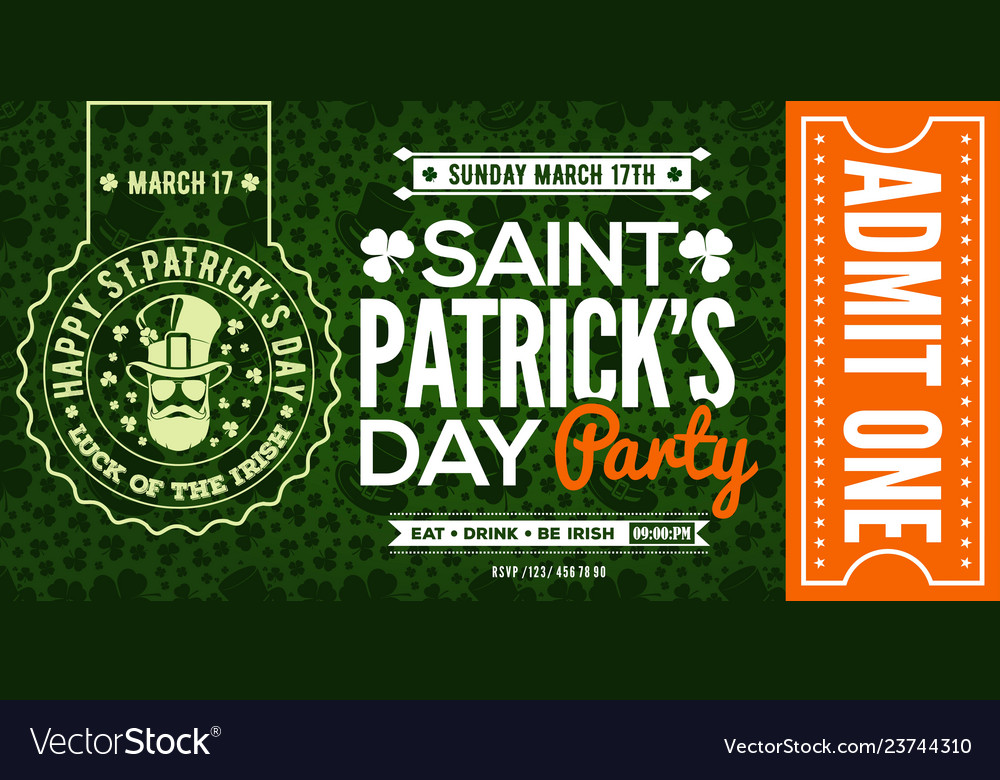 Saint patricks day party celebration invitation