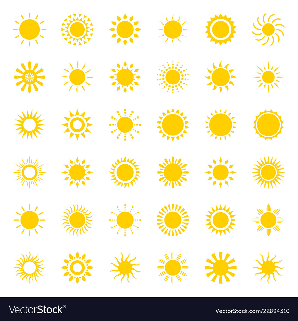 Sun with ray of light geometric icon Royalty Free Vector