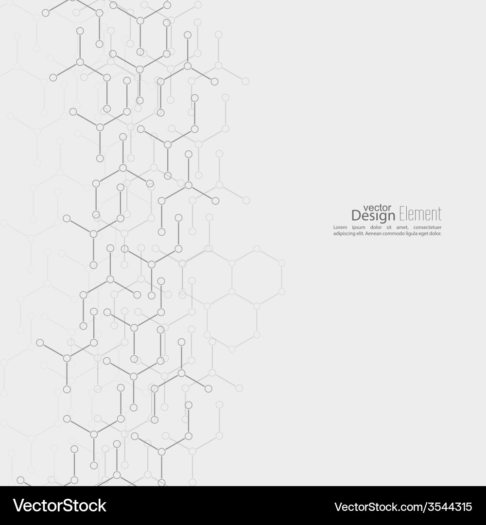 Abstract background with dna molecule structure Vector Image
