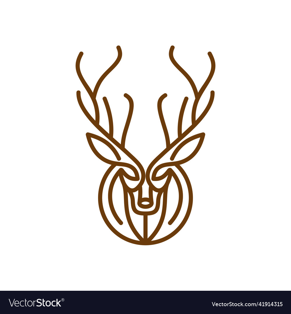 Deer outline business logo design