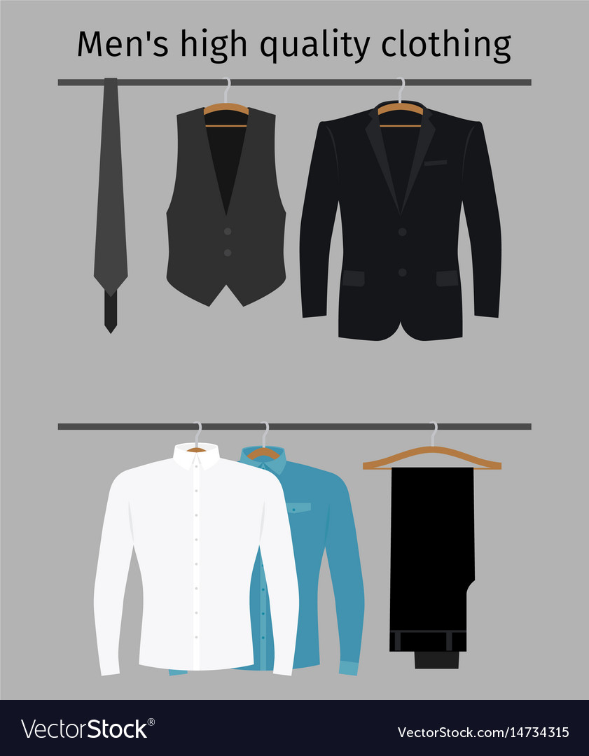 Gentleman clothes set on a hanger