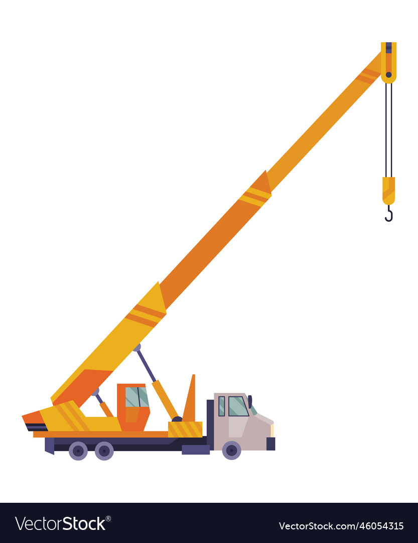 Hoisting crane icon construction crane equipment Vector Image