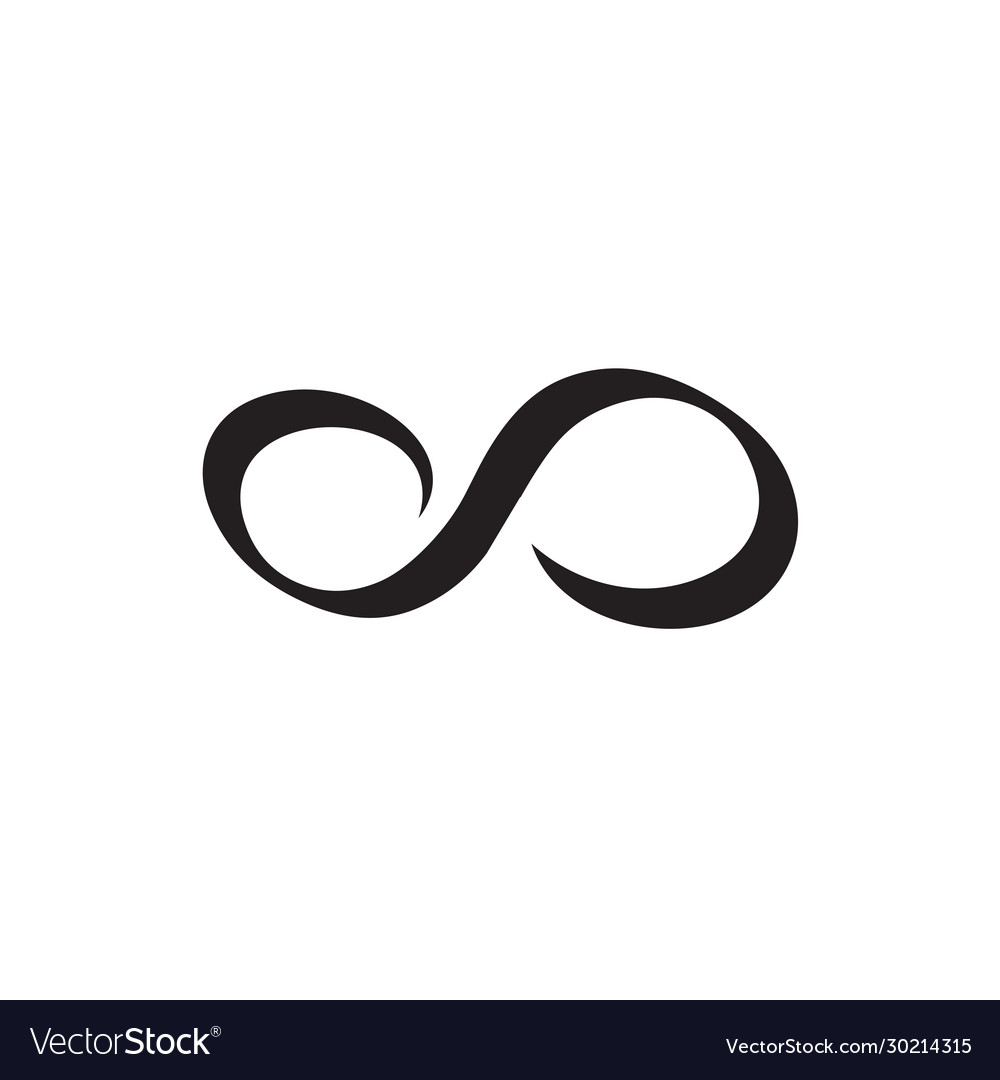 Infinity shape line icon logo design template Vector Image