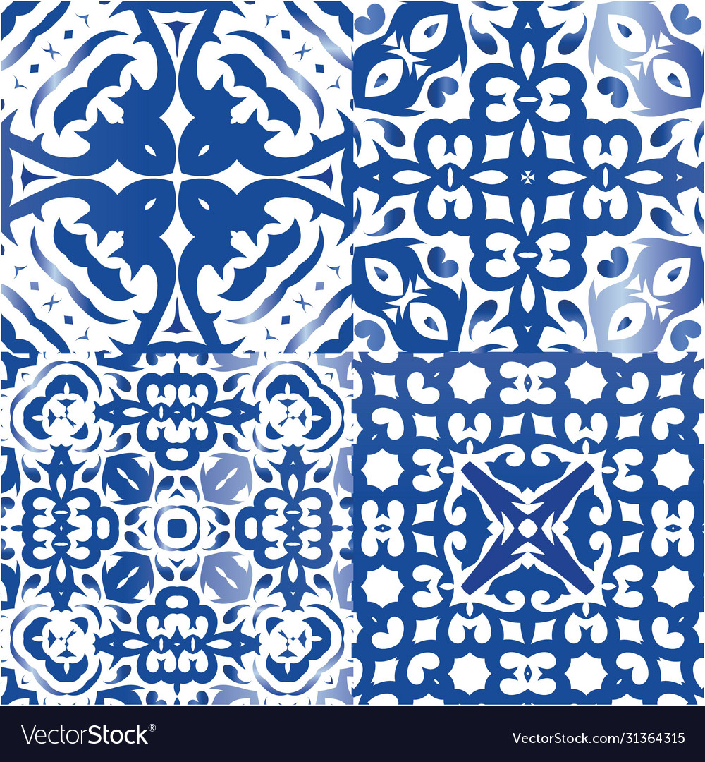 National colored motives in ethnic ceramic tile Vector Image