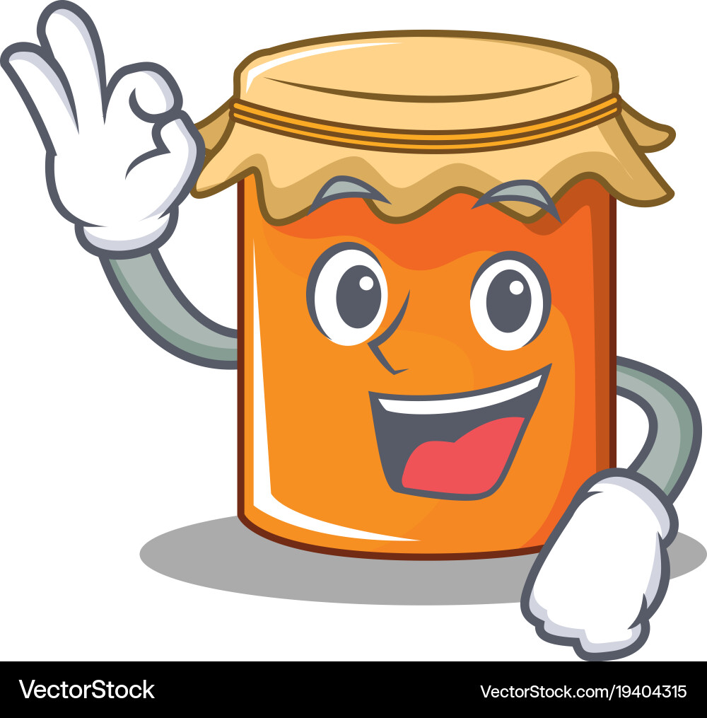 Okey Jam Character Cartoon Style Royalty Free Vector Image
