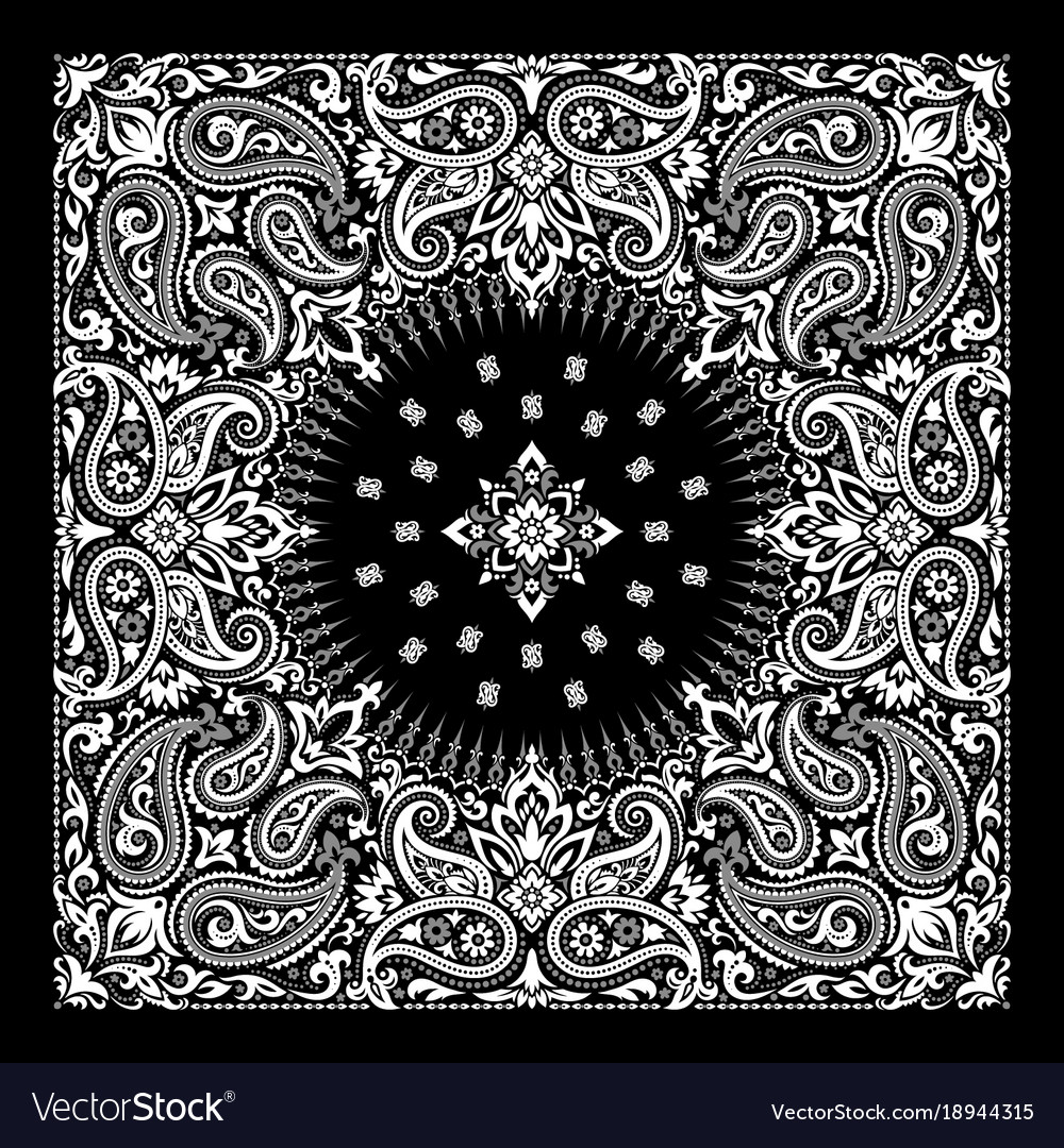 Paisley bandana print Royalty Free Vector Image