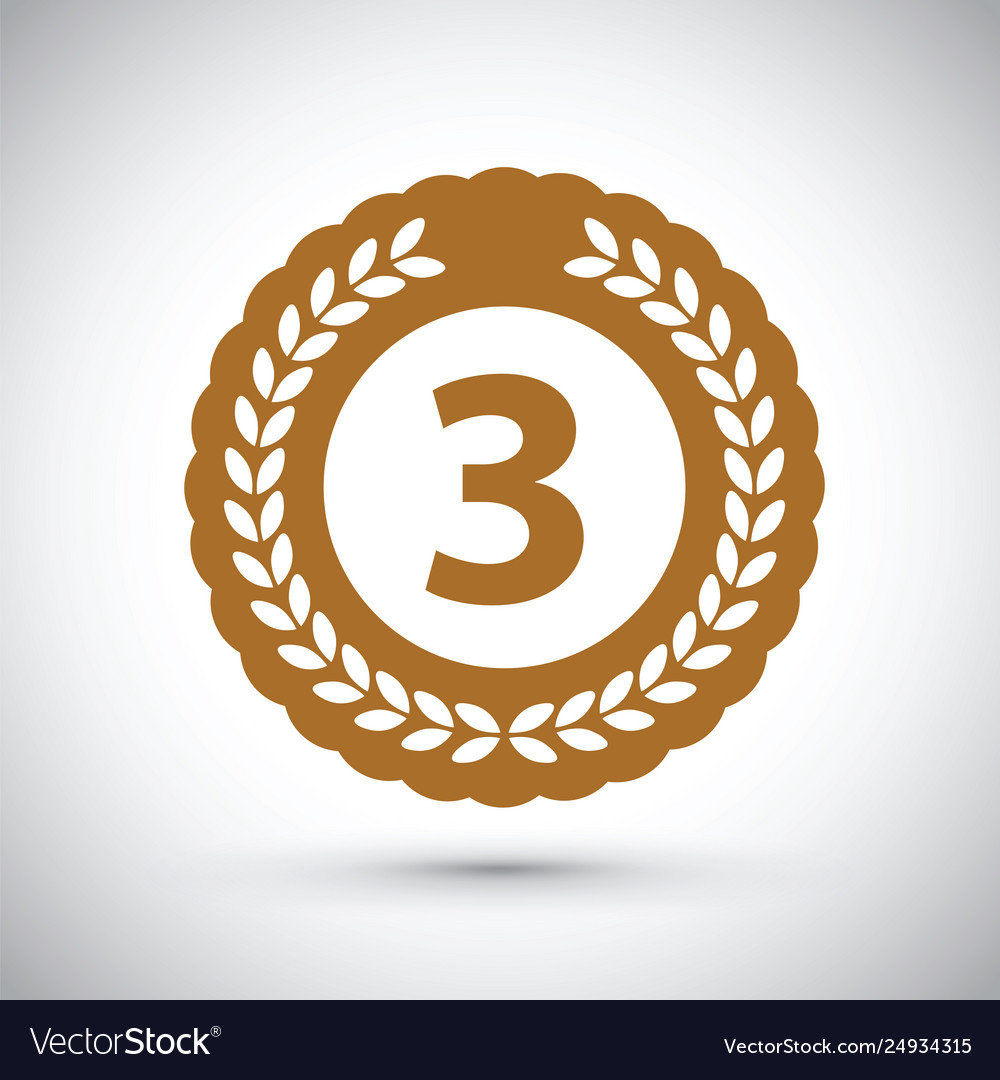 Third place medal Royalty Free Vector Image - VectorStock