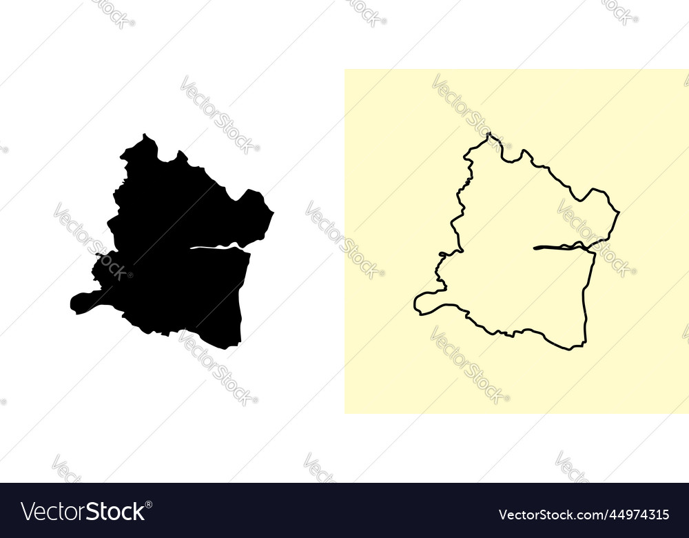 Varna map bulgaria europe filled and outline map Vector Image