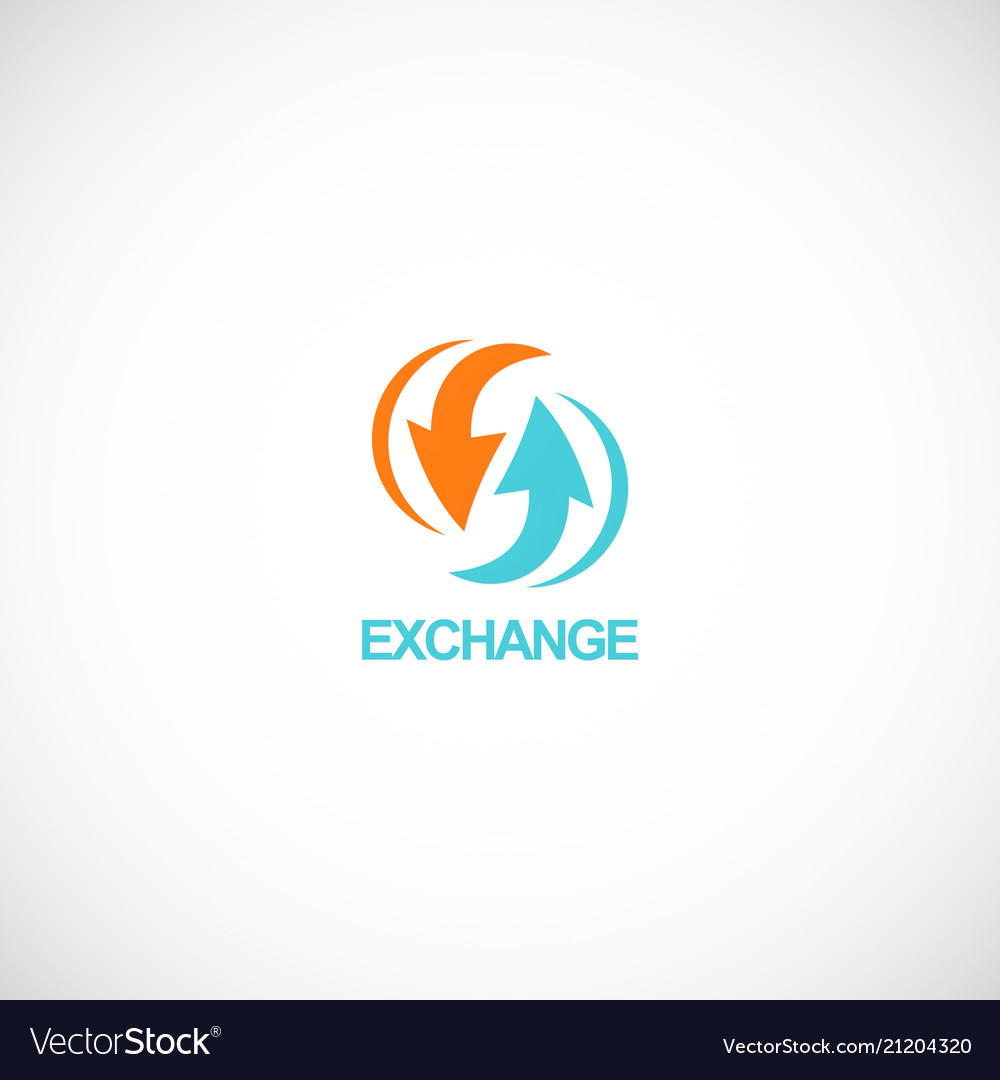 Arrow exchange logo Royalty Free Vector Image - VectorStock