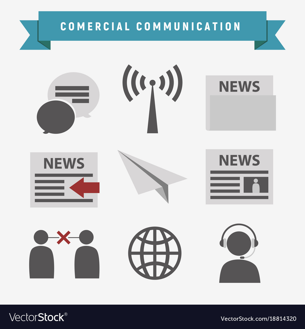 Commercial connection icon set