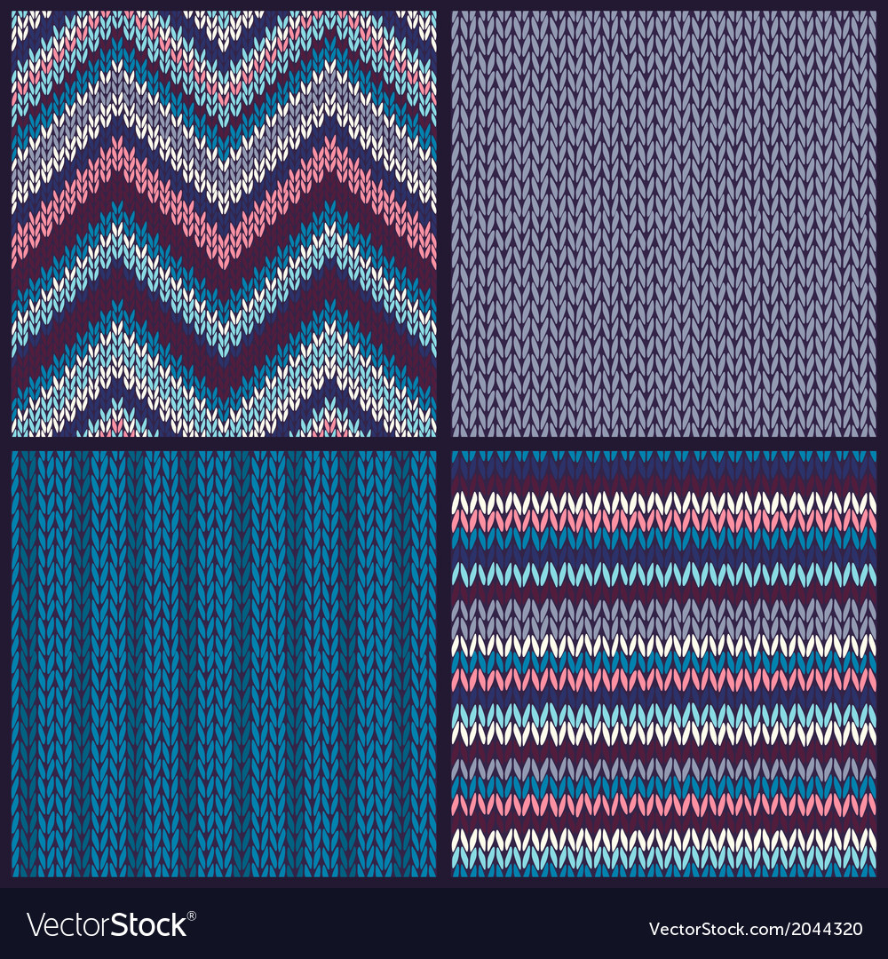 Seamless knitted pattern set