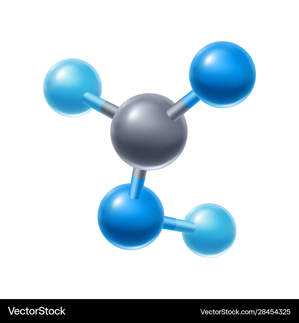 Abstract molecule or atom Royalty Free Vector Image