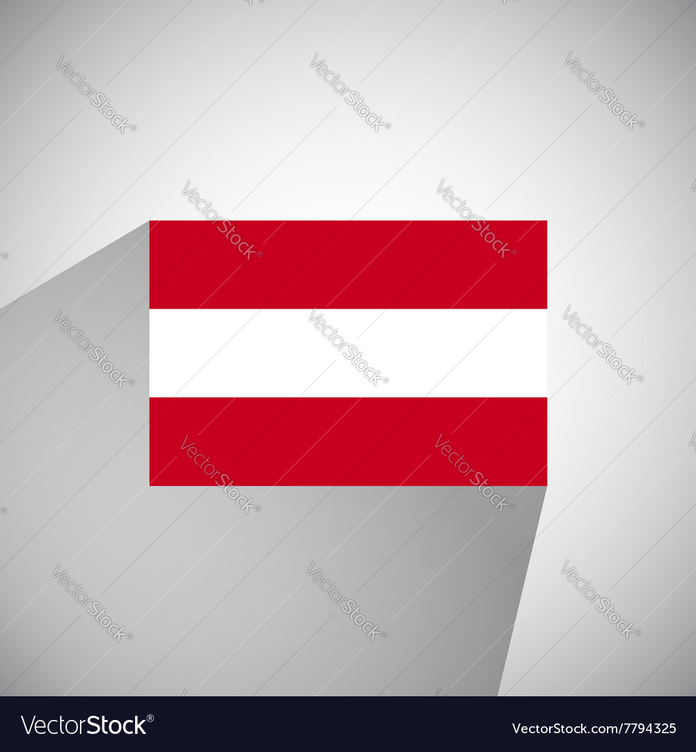 Flat flag of austria