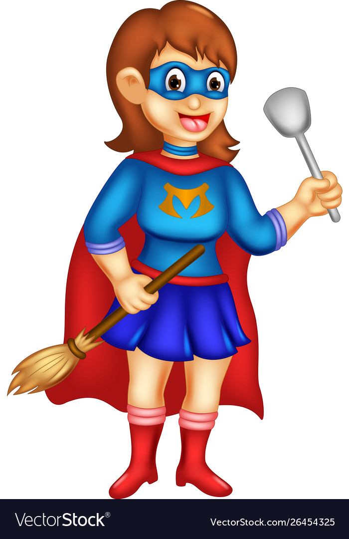 Funny Wonder Woman Cartoon Royalty Free Vector Image